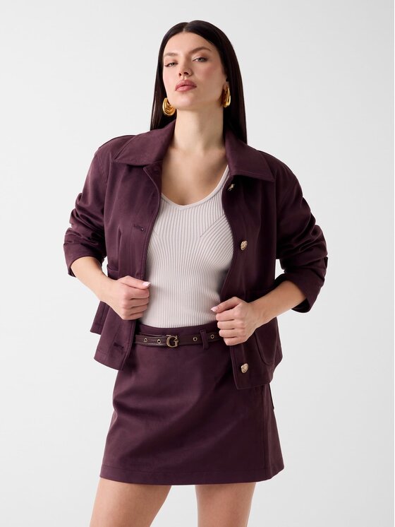 Guess Guess Bunda pro přechodné období 183553 Fialová Classic Fit