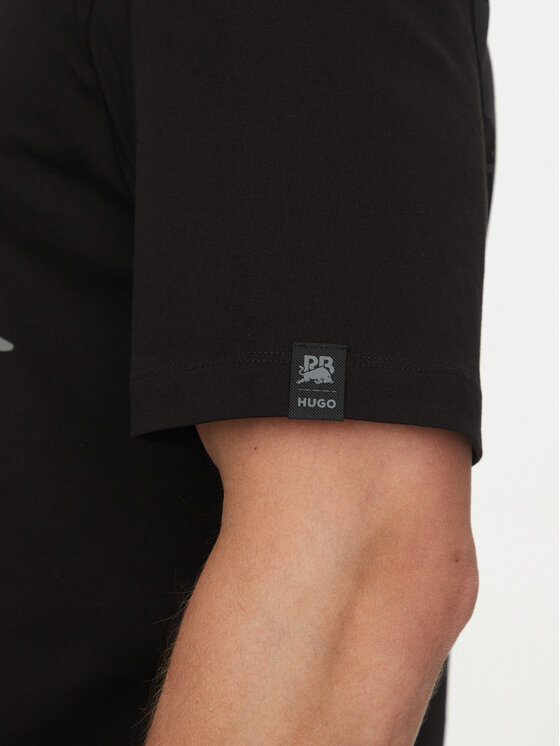 HUGO HUGO T-shirt Dricard_RB 50542775 Crna Regular Fit