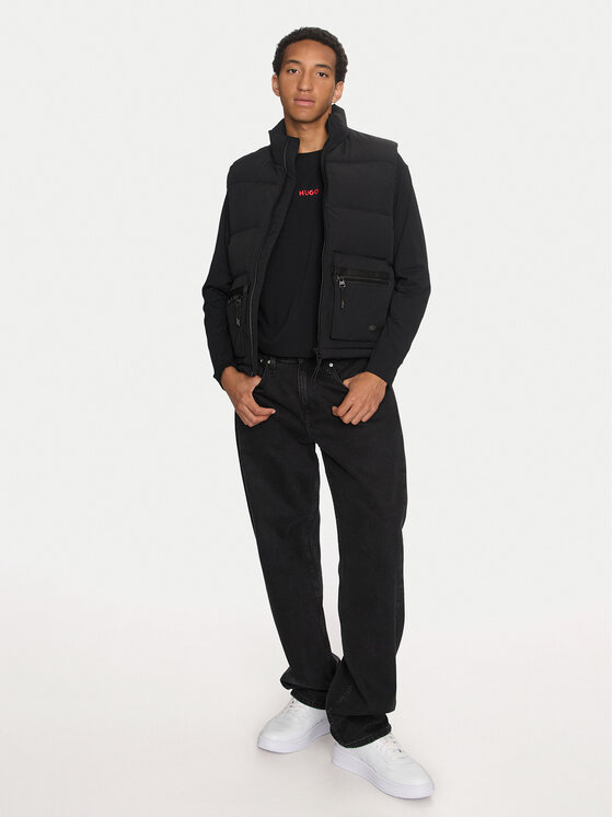 HUGO Hugo Prsluk Baltino2431 50520221 Crna Slim Fit