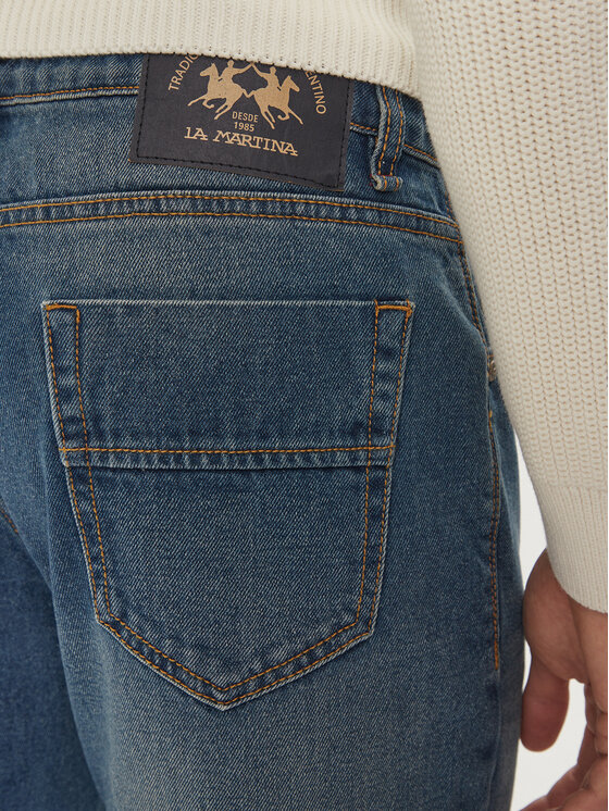 La Martina La Martina Jeans hlače ZMT014 DM106 Mornarsko modra Regular Fit