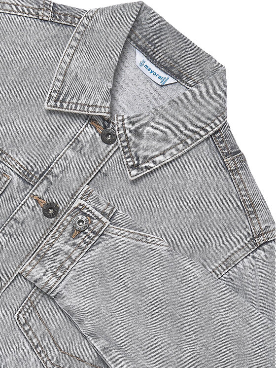 Mayoral Mayoral Kurtka jeansowa 6406 Szary Regular Fit