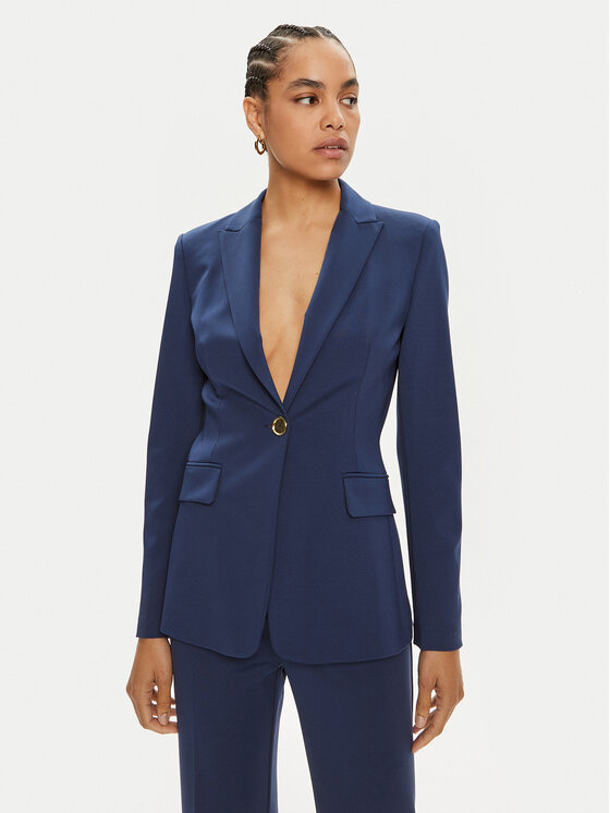 PINKO Pinko Suknjič Signum Giacca 100254 A1L3 Mornarsko modra Reglan Fit