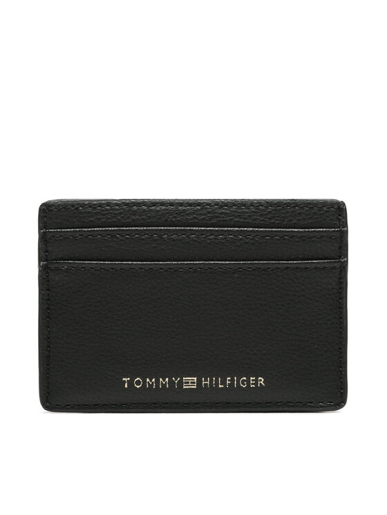 Etui pentru carduri Tommy Hilfiger Th Contemporary Cc Holder AW0AW14894 Negru