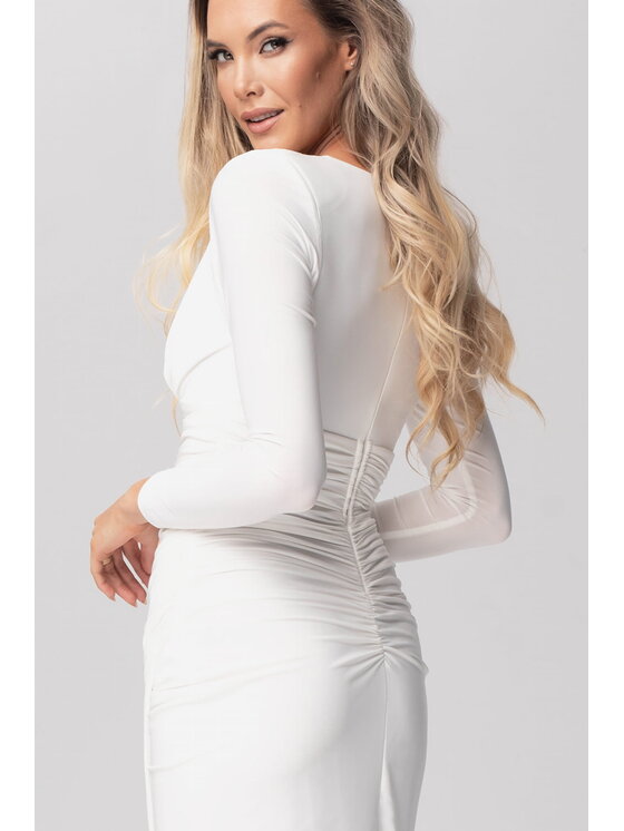 Aurora Aurora Koktejlové šaty Lidia Bílá Feminine Fit