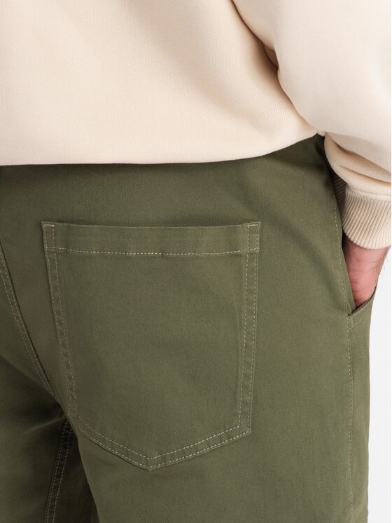 Ombre Ombre Joggery P886 Zielony Cargo Fit