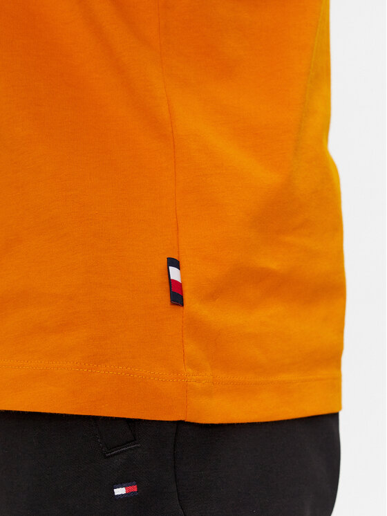 Tommy Hilfiger Tommy Hilfiger T-Shirt MW0MW34391 Pomarańczowy Regular Fit