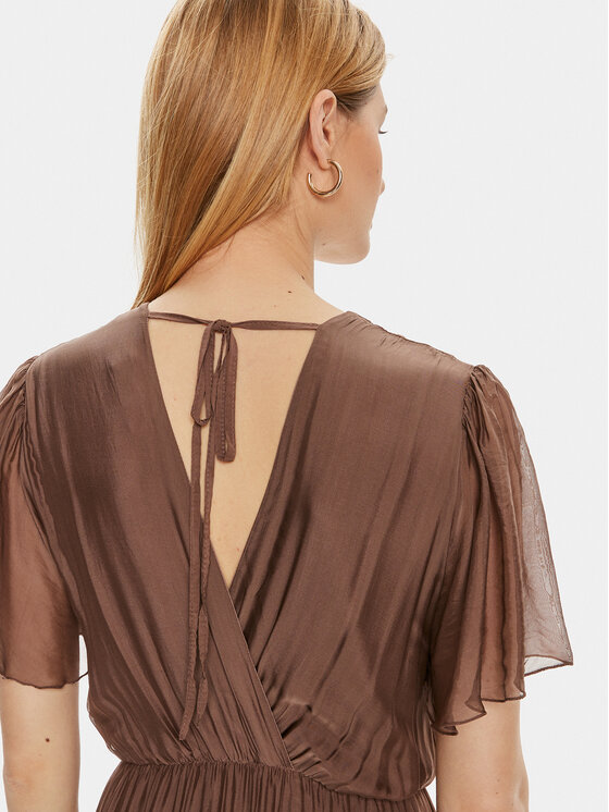 Haveone Haveone Vasarinė suknelė AFF-L013 Ruda Regular Fit