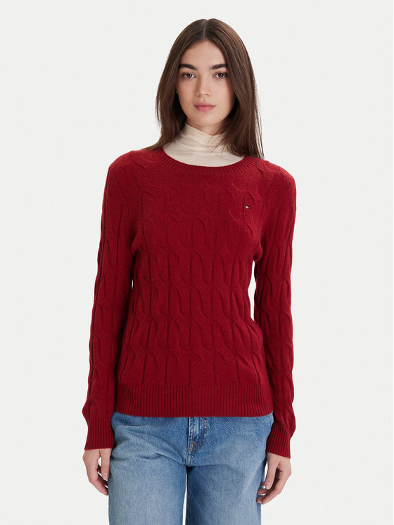 Tommy Hilfiger Tommy Hilfiger Svetr WW0WW43586 Červená Regular Fit