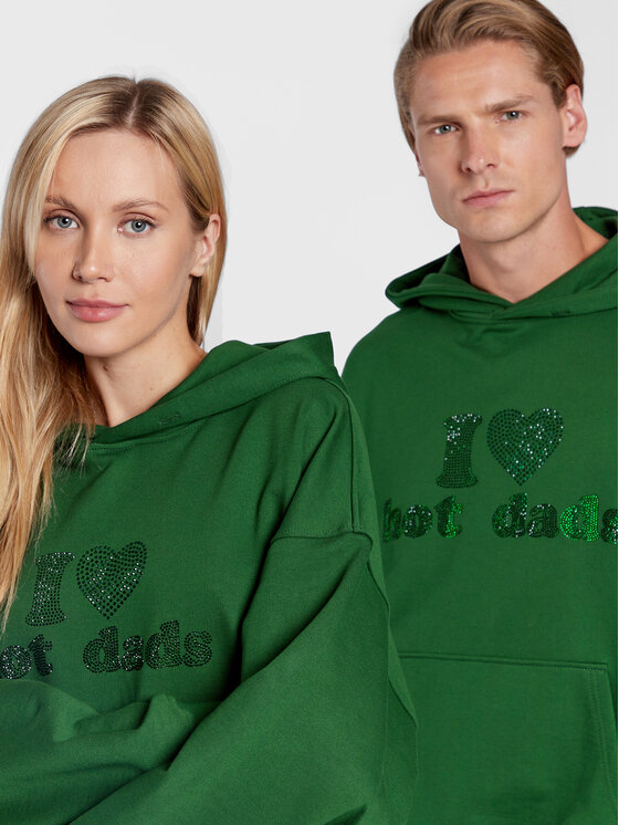 2005 2005 Pulóver Unisex Hot Dads Zöld Relaxed Fit