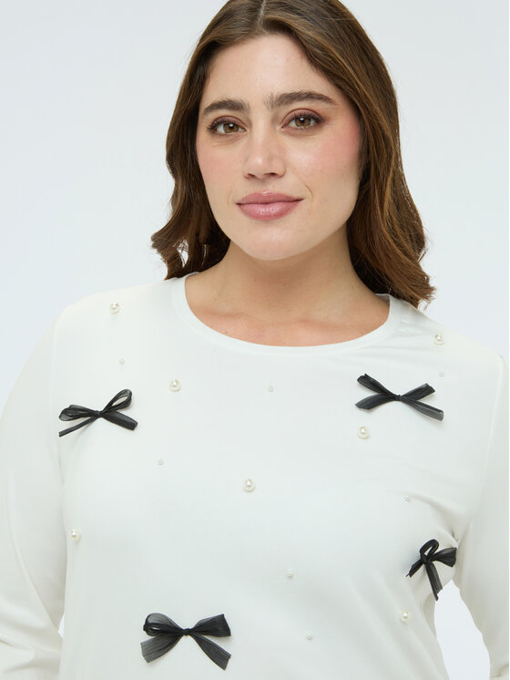 Fiorella Rubino Fiorella Rubino T-Shirt G04QL008927N0S1 Biały Boxy Fit