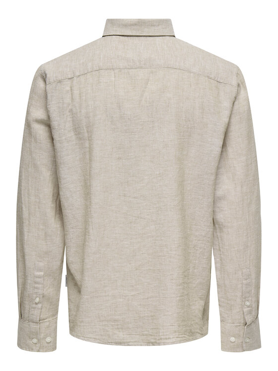 Only & Sons Only & Sons Koszula Caiden 22031804 Beżowy Regular Fit