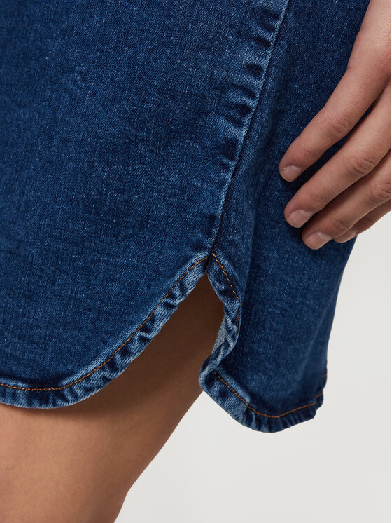 Mustang Mustang Vestito di jeans Aloha Henley 1015584 Blu Regular Fit