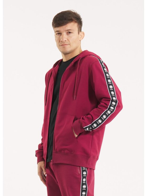 PITBULL PITBULL Bluza TAPE NUGGET Bordowy Regular Fit