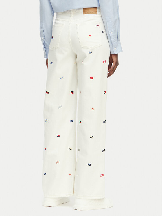 Tommy Jeans Tommy Jeans Traperice Claire DW0DW23042 Krem Wide Leg
