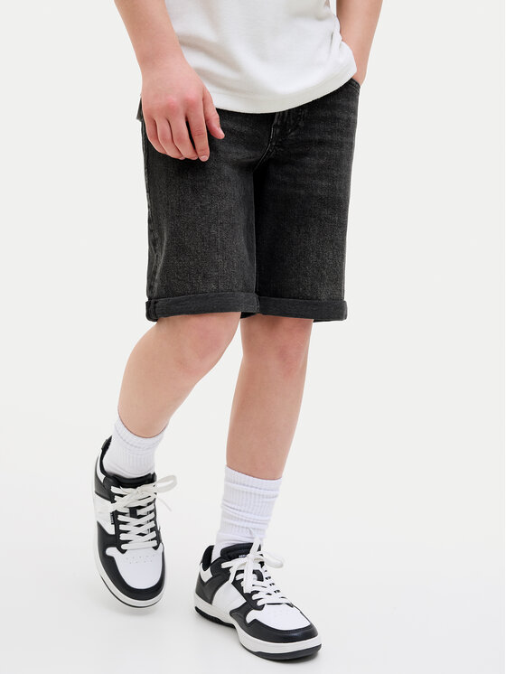 Jack & Jones Junior Jack & Jones Junior Džínsové šortky Rick 12269799 Čierna Regular Fit