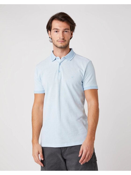Wrangler Wrangler T-shirt SS REFINED POLO Blu Regular Fit