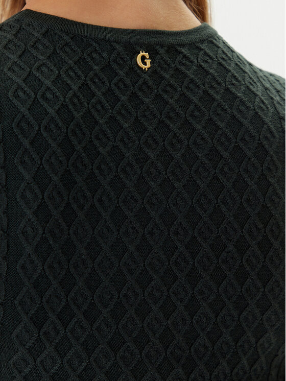 Guess Guess Rochie tricotată W5BK68 Z2YJ2 Verde Slim Fit