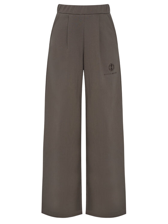 Magda Matyja Magda Matyja Spodnie dresowe MOCCA ZIP Brązowy Loose Fit