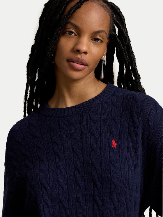 Polo Ralph Lauren Polo Ralph Lauren Džemper haljina 211B17446001 Tamnoplava Regular Fit