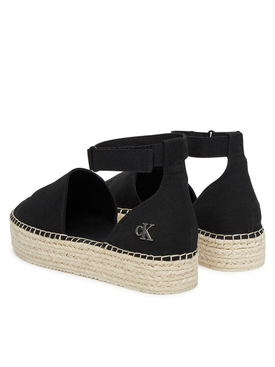 Calvin Klein Jeans Calvin Klein Jeans Espadryle Flatform Espadrille Sling Mg YW0YW01735 Czarny