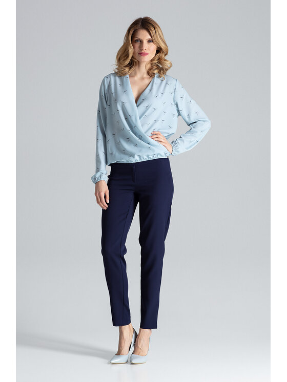 FIGL FIGL Halenka M371 Modrá Regular Fit