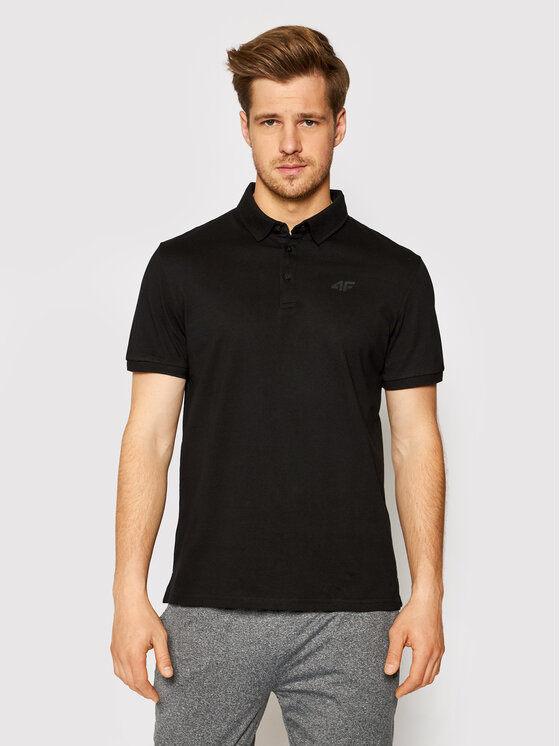 4F 4F Polo NOSH4-TSM007 Czarny Regular Fit