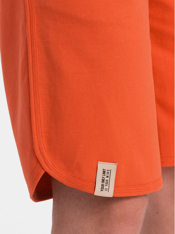 Ombre Ombre Szorty OM-SRSK-0105 Pomarańczowy Regular Fit
