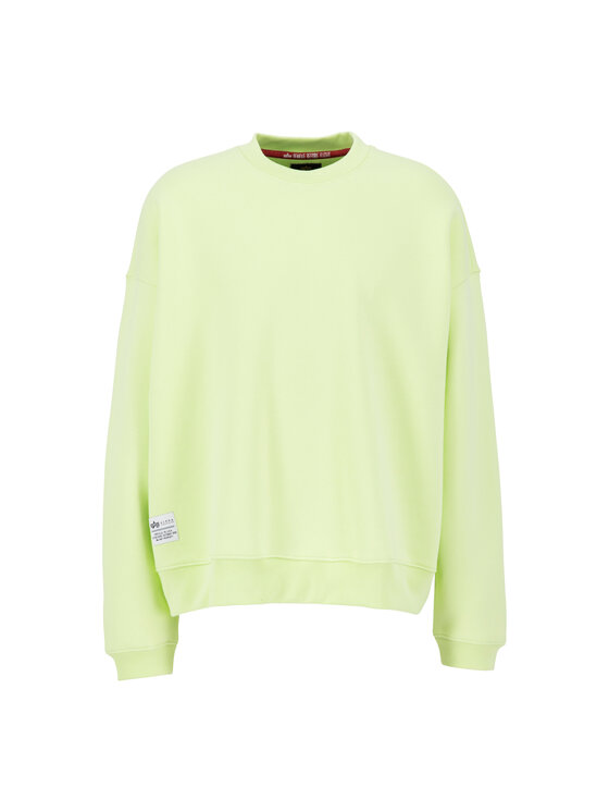 Alpha Industries Alpha Industries Bluza Logo Back Print Sweatshirt Żółty Relaxed Fit