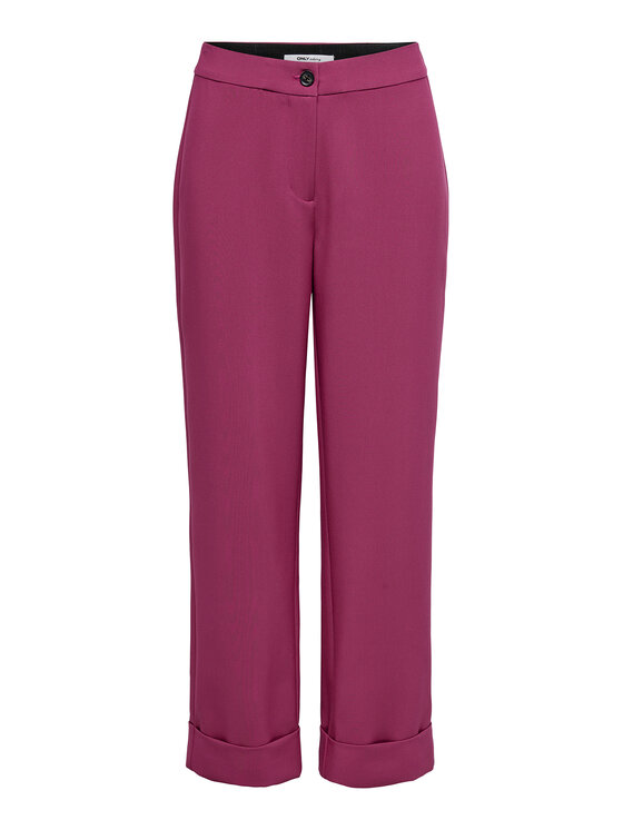 ONLY ONLY Hlače iz tkanine Casey 15338822 Vijolična Cropped Fit