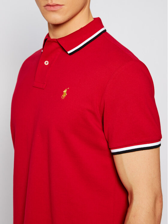 Polo Ralph Lauren Polo Ralph Lauren Polo marškinėliai Classics 710828369002 Raudona Slim Fit