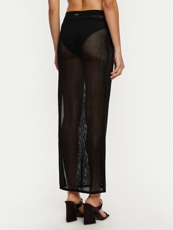 Calvin Klein Swimwear Calvin Klein Swimwear Maxi sukňa KW0KW02734 Čierna Regular Fit