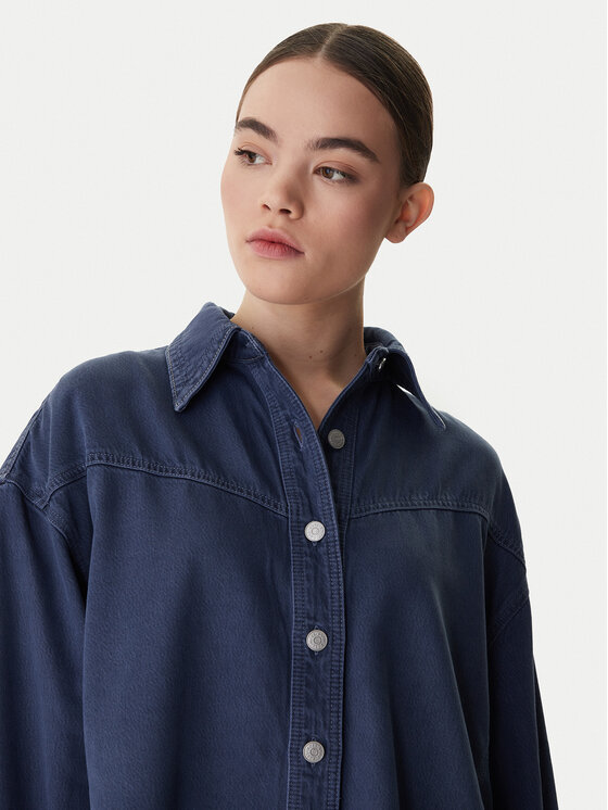 BOSS BOSS camicia di jeans 50552520 Grigio Oversize