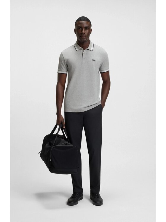 BOSS BOSS Polo 50469055-070 Szary Regular Fit