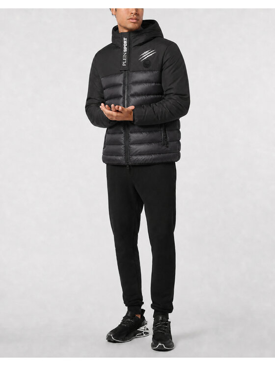 Plein Sport Plein Sport Vatovaná bunda 24017 Černá Regular Fit