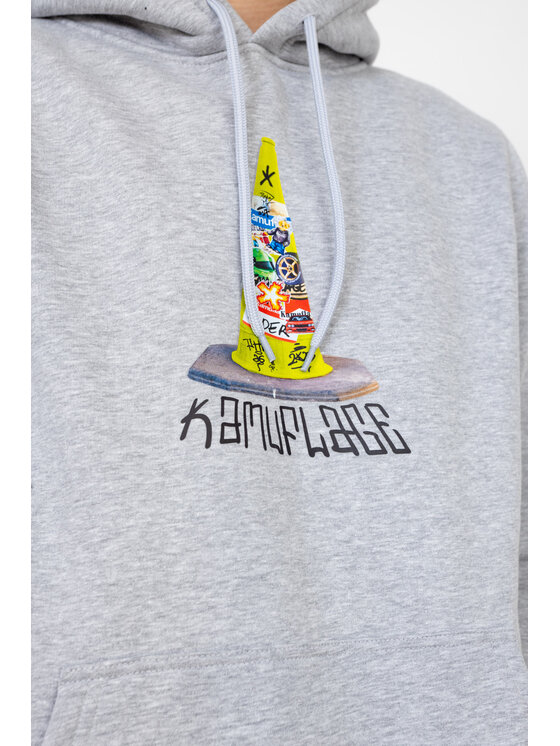Kamuflage Kamuflage Bluza Traffic Szary Loose Fit