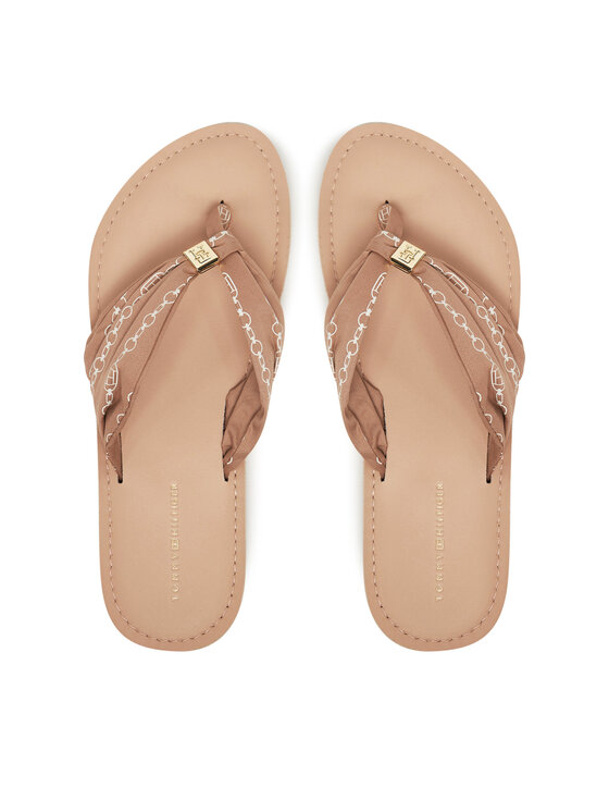 Tommy Hilfiger Tommy Hilfiger Varbavahesandaalid Th Chain Print Elevated Sandal FW0FW08519 Beež