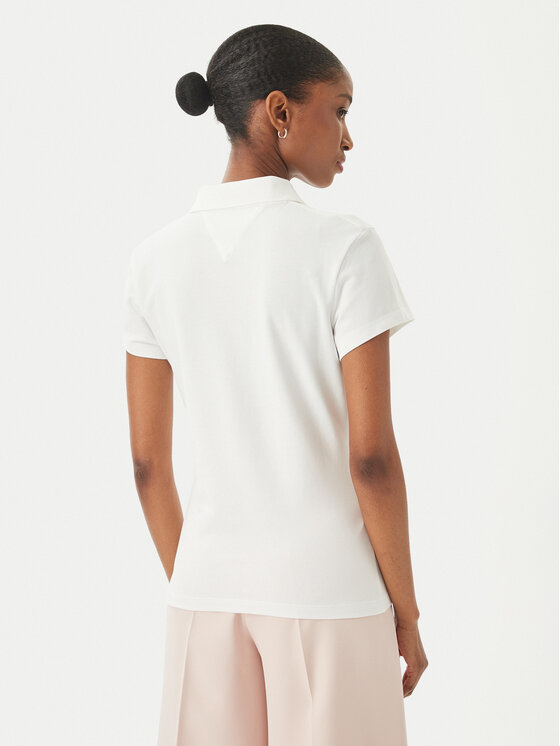 Tommy Hilfiger Tommy Hilfiger Polo 1985 Logo WW0WW49259 Bijela Slim Fit