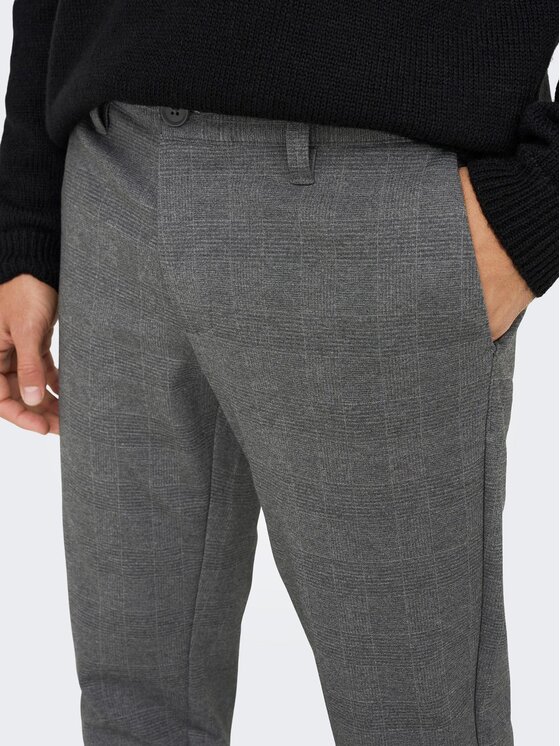 Only & Sons Only & Sons Chino kalhoty 22019887 Šedá Slim Tapered Fit
