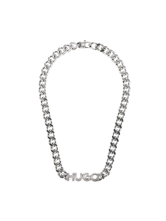 Hugo Колие E-Logobold1-Necklace 50481020 Сребрист