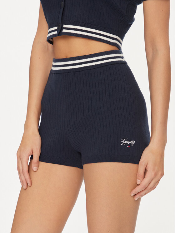 Tommy Jeans Tommy Jeans Szövet rövidnadrág Script DW0DW17781 Sötétkék Slim Fit