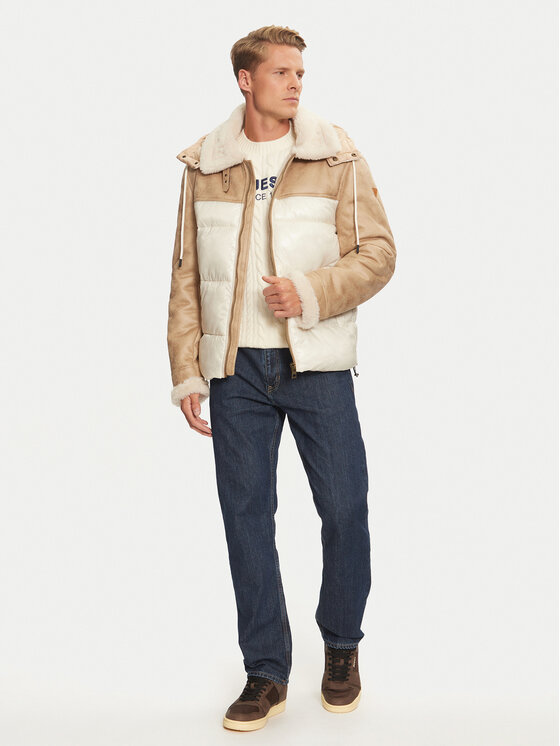 Guess Guess Зимно яке M4BL37 WGJL0 Бежов Regular Fit