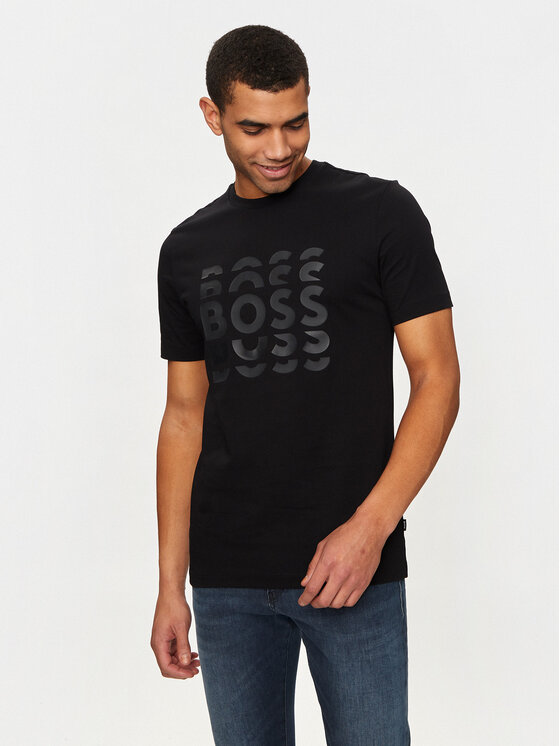 Boss T-krekls 50495735 Melns Regular Fit