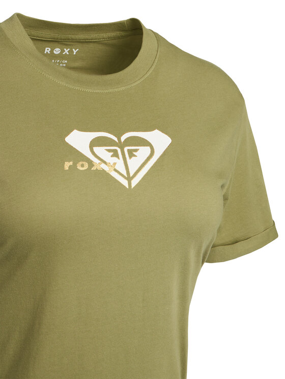 Roxy Roxy Marškinėliai Oceanregular ERJZT06078 Žalia Regular Fit