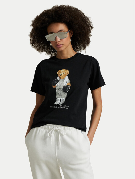 Polo Ralph Lauren Damski T-Shirt, rozmiar XS, Czarny, 211971709001