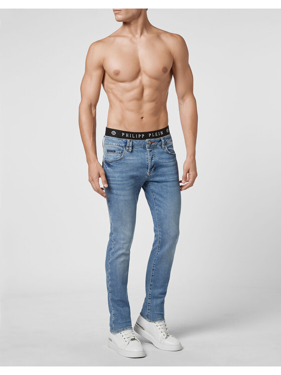 PHILIPP PLEIN PHILIPP PLEIN Jeansy 441 Błękitny Straight Leg