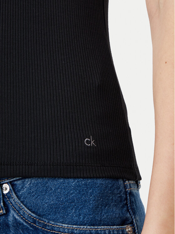 Calvin Klein Calvin Klein Top K20K208246 Czarny Slim Fit