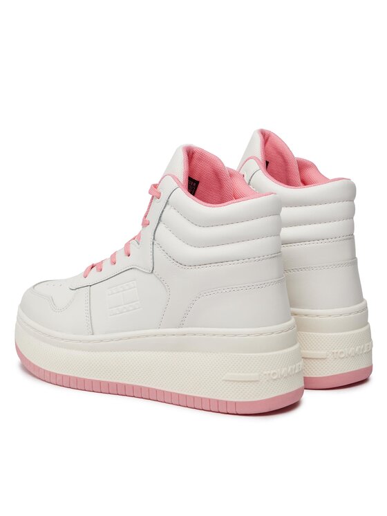 Tommy Jeans Tommy Jeans Laisvalaikio batai Tjw Retro Basket Mc Lace Up EN0EN02422 Écru