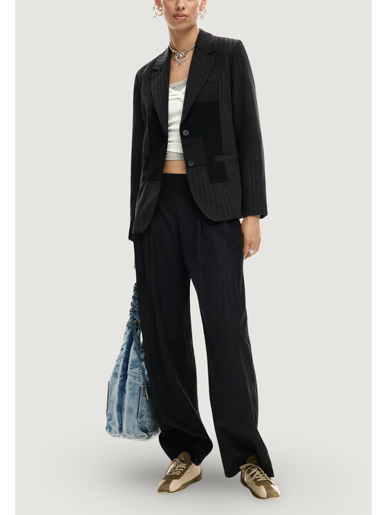 Desigual Desigual Παντελόνι chino PANT_MERLI Μαύρο Modern Fit