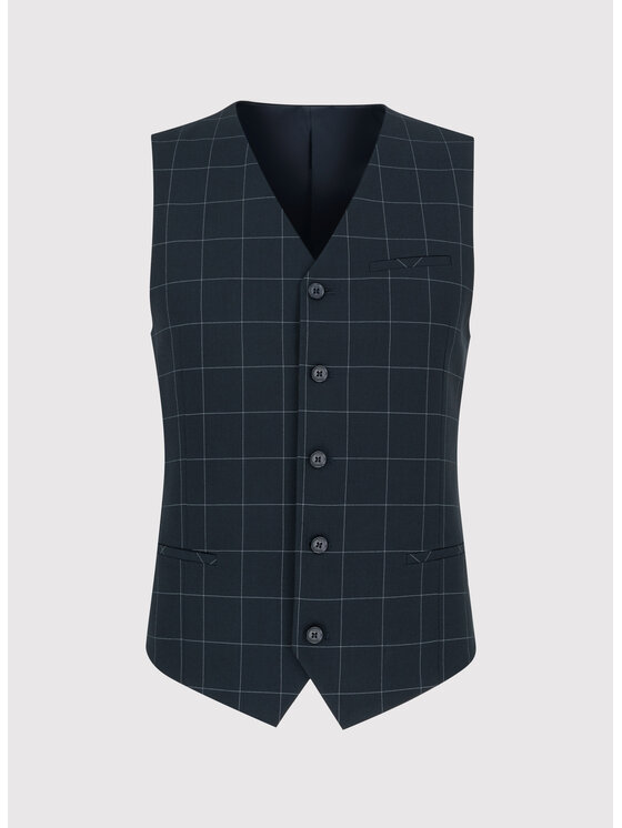 Pako Lorente Pako Lorente Kamizelka P24SF-8G-001 Granatowy Slim Fit