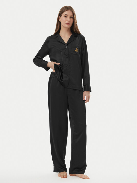 LAUREN RALPH LAUREN LAUREN RALPH LAUREN Pyžamo ILN92556 Čierna Relaxed Fit